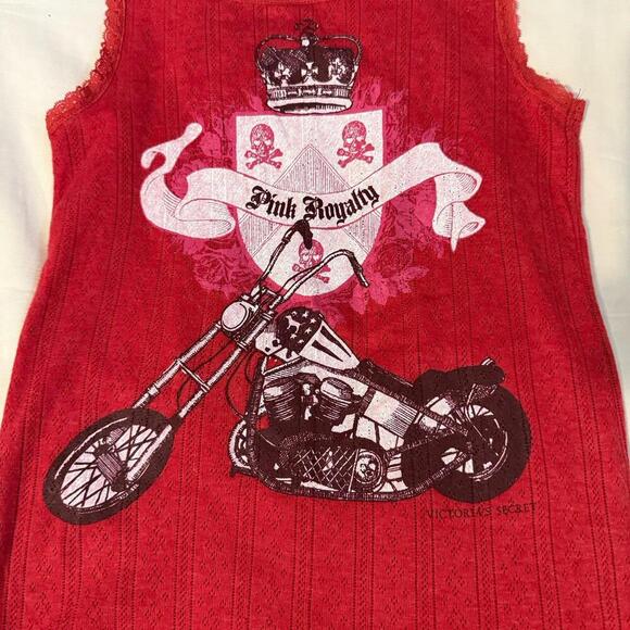 Victoria's Secret Pink Royalty with Motorcycle Skulls - Picture 3 of 5